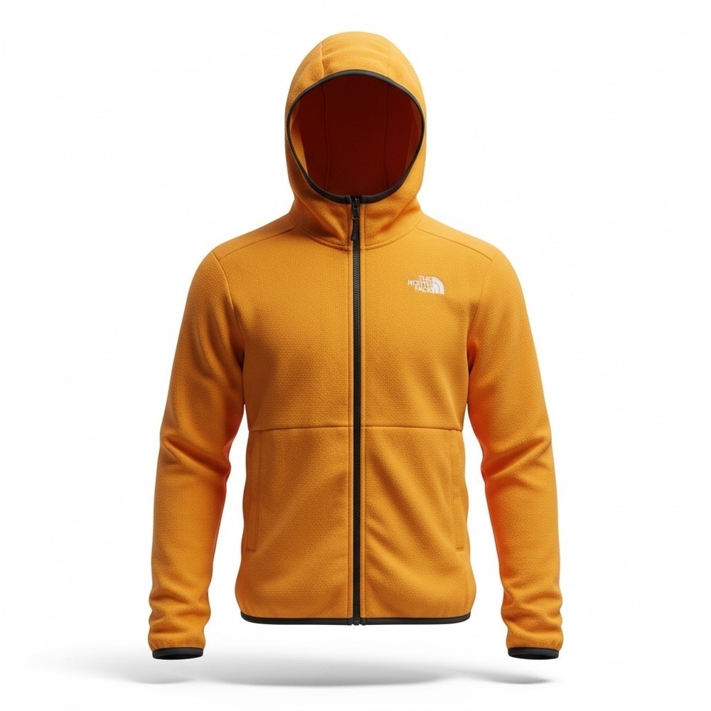 North Face $60 Teen Glacier Full Zip Hoodie Summit Gold Size M(10)